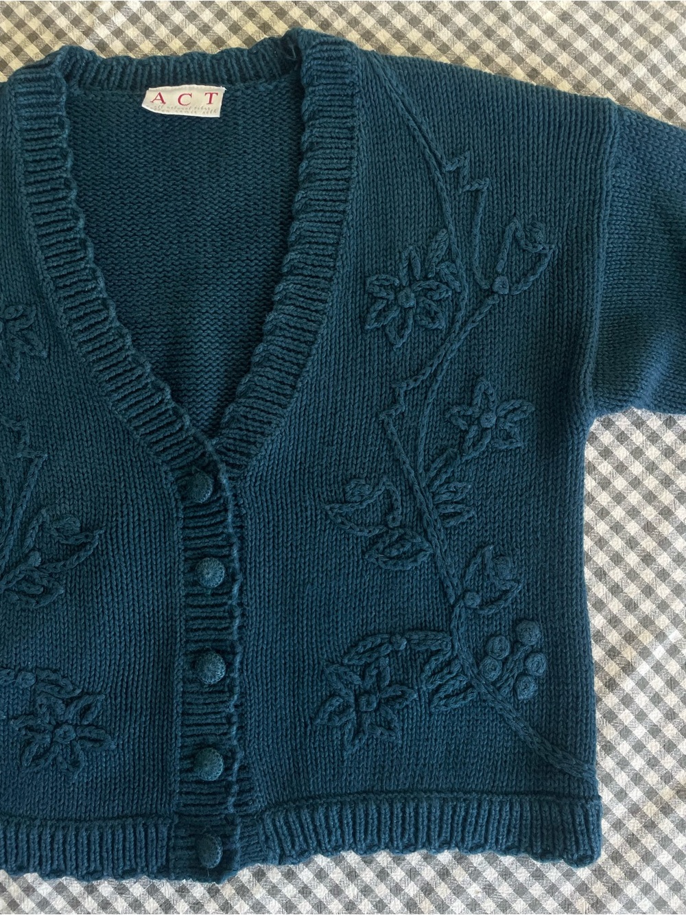 Ocean Blue 90s Cotton Cardigan